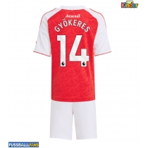 Arsenal Viktor Gyokeres #14 Heimtrikotsatz Kinder 2025-26 Kurzarm (+ Kurze Hosen)